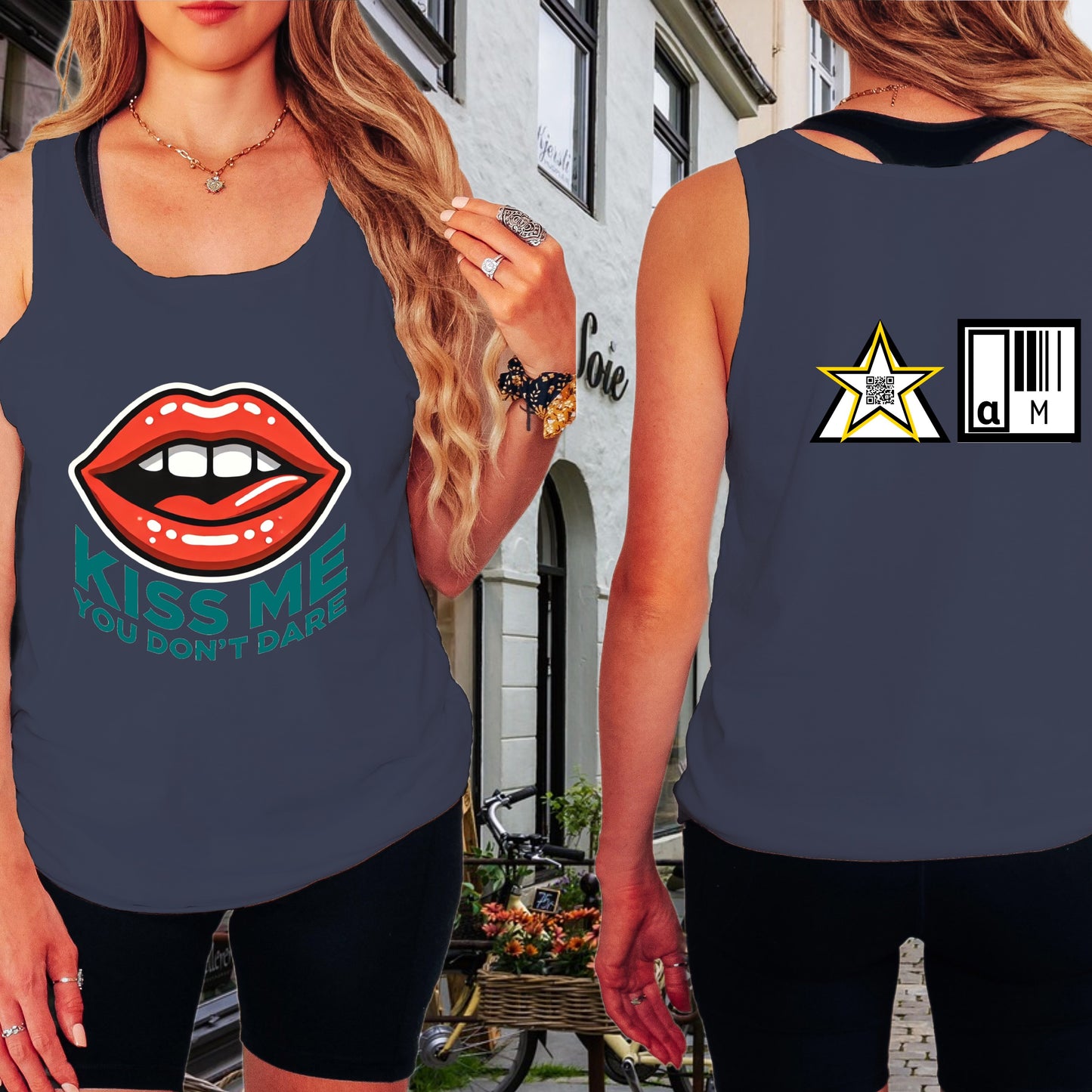 Kiss Me You Don't Dare Graphic Tank Top Product