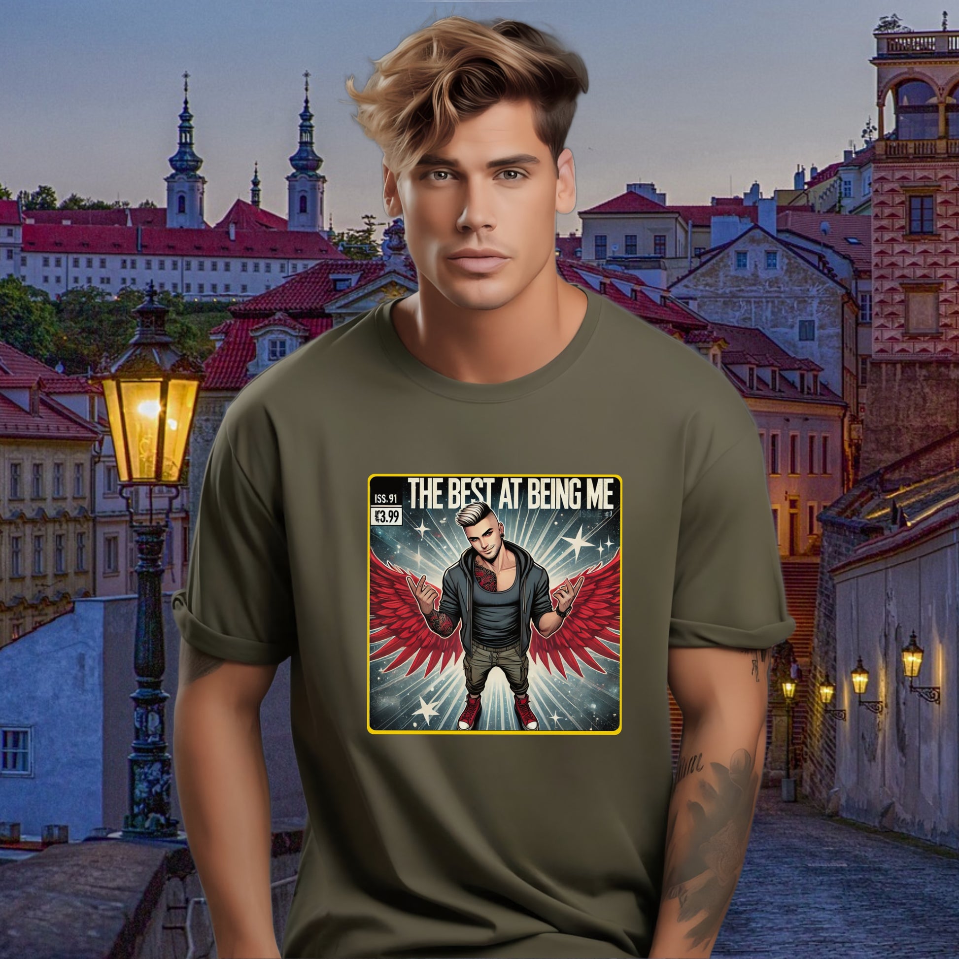Retro Style Red Wing Graphic Tee Shirt product