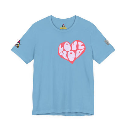 Love You Graphic T-Shirt | Heart Graphic Tee | Cute Retro Streetwear Shirt