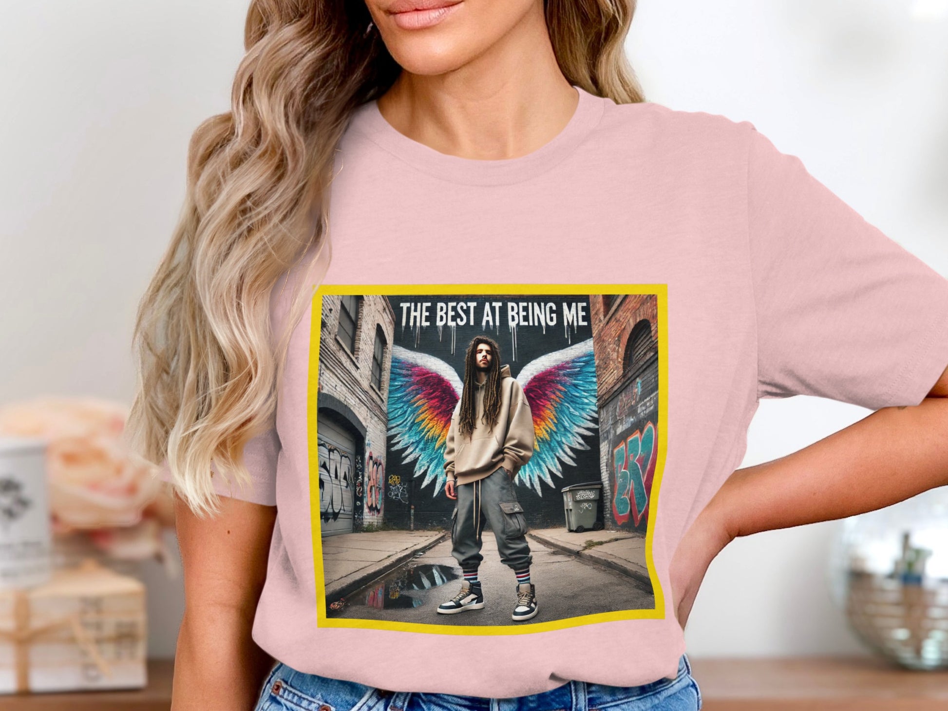 The Best At Being Me Graphic Angel Wings T-Shirt product
