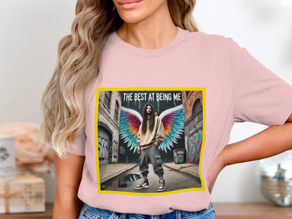 The Best At Being Me Graphic Angel Wings T-Shirt product