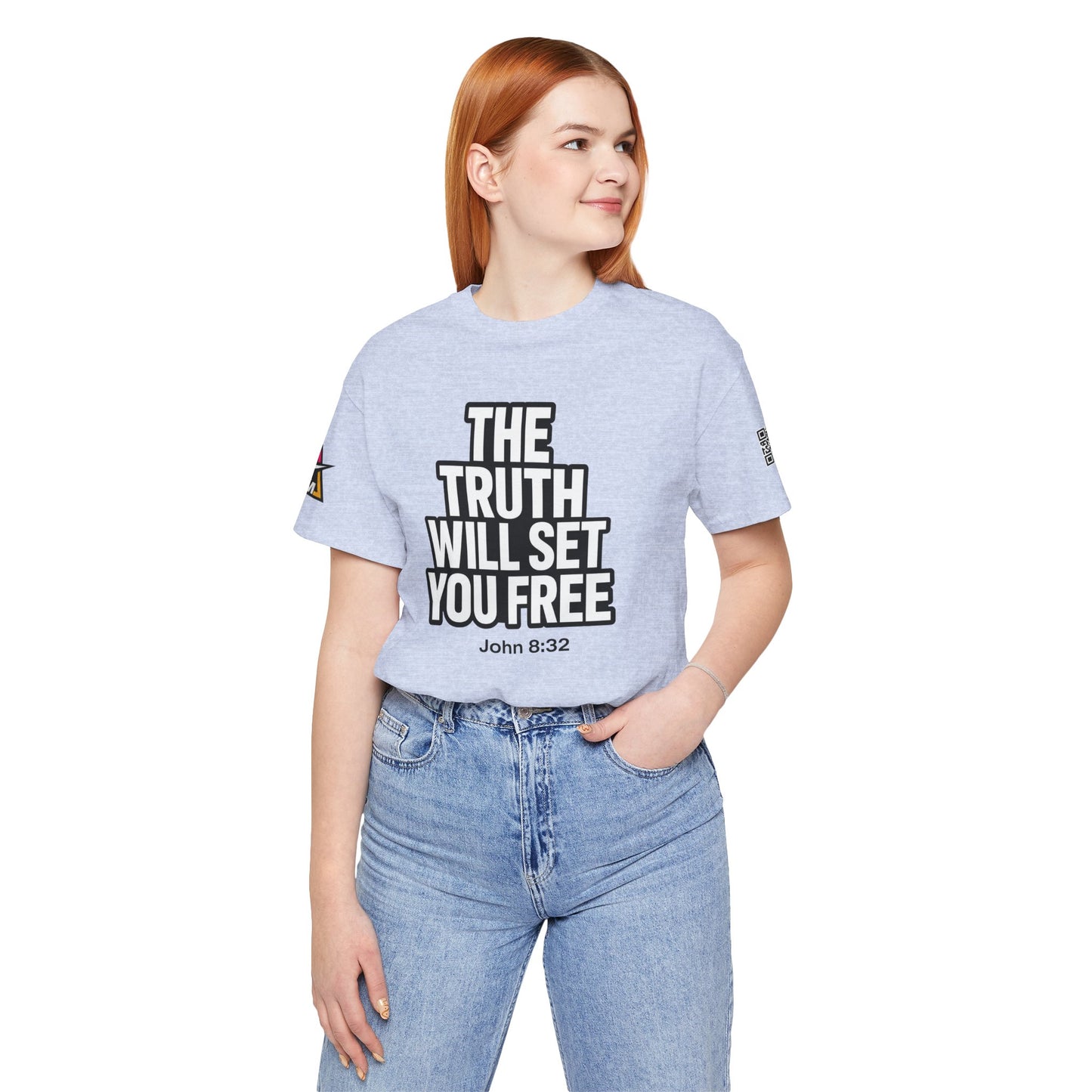 The Truth Will Set You Free Graphic T-Shirt | John 8:32 Christian Tee | Faith Streetwear Shirt