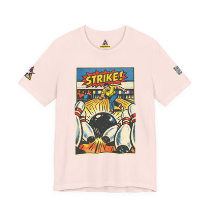 Strike Graphic T-Shirt | Bowling Streetwear Tee | Retro Bowling Shirt  STRIKE.
