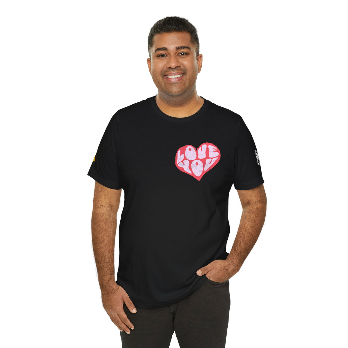 Love You Graphic T-Shirt | Heart Graphic Tee | Cute Retro Streetwear Shirt