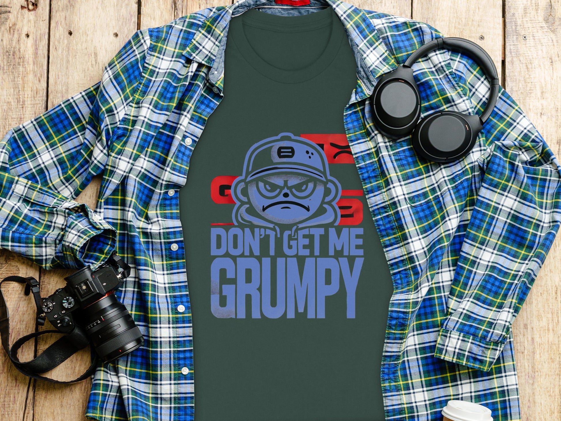 Don't Get Me Grumpy Funny Graphic Tee Shirt product type