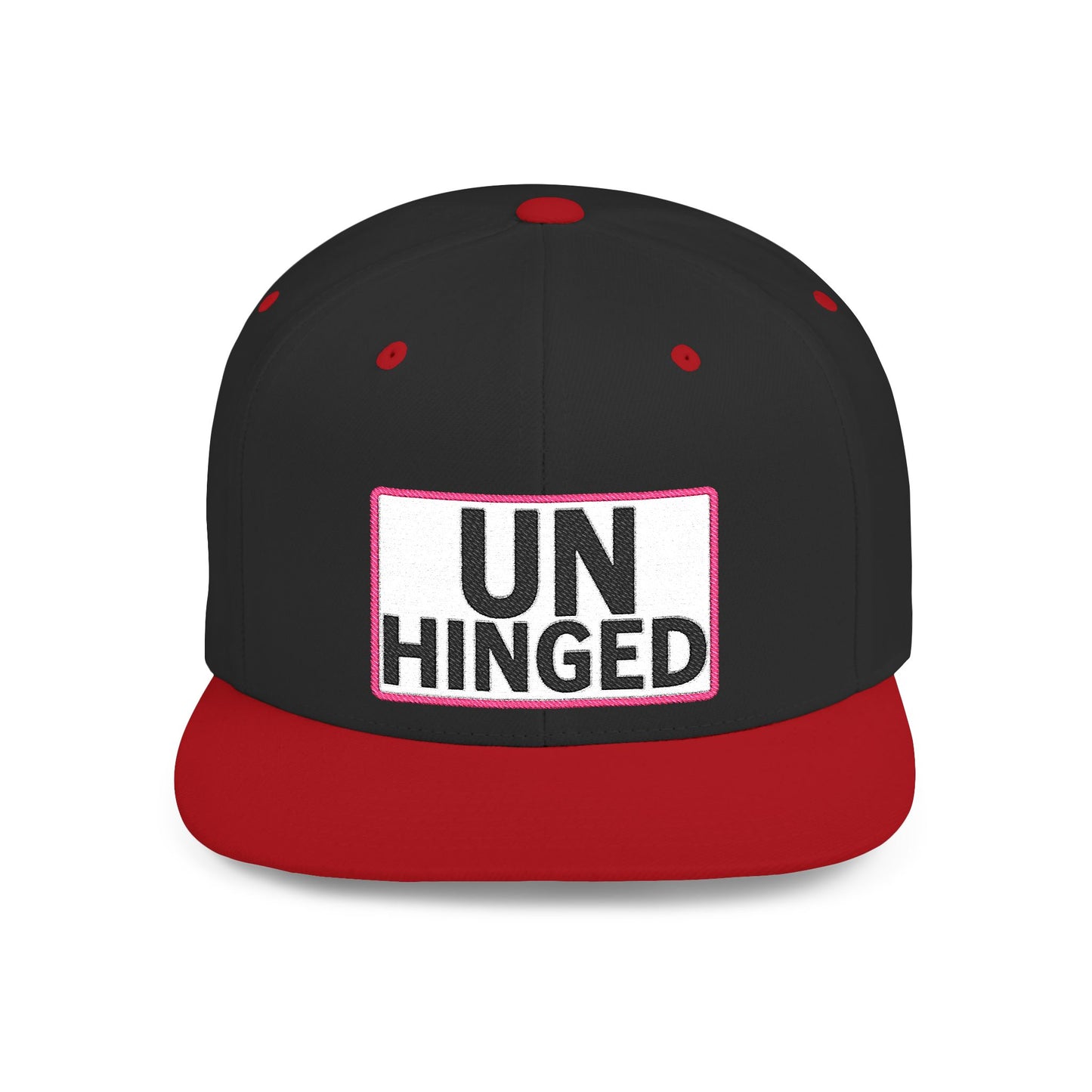 UNHINGED Embroidered Snapback Hat | Funny Statement Cap | Bold Streetwear Flat Bill | Dark Humor Gift