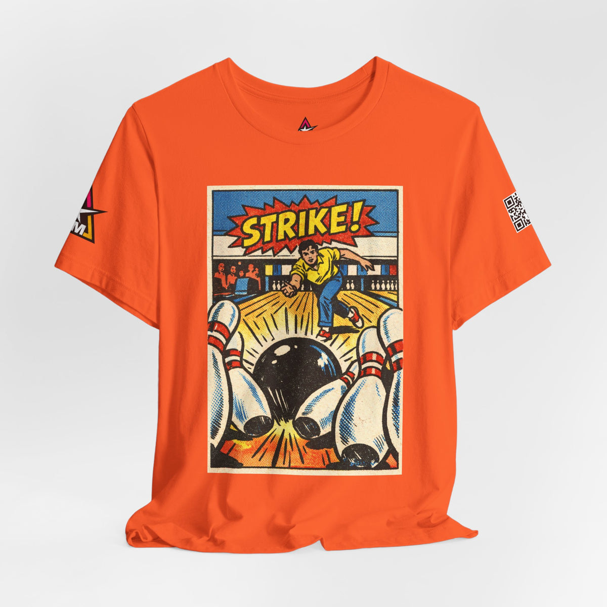 Strike Graphic T-Shirt | Bowling Streetwear Tee | Retro Bowling Shirt  STRIKE.