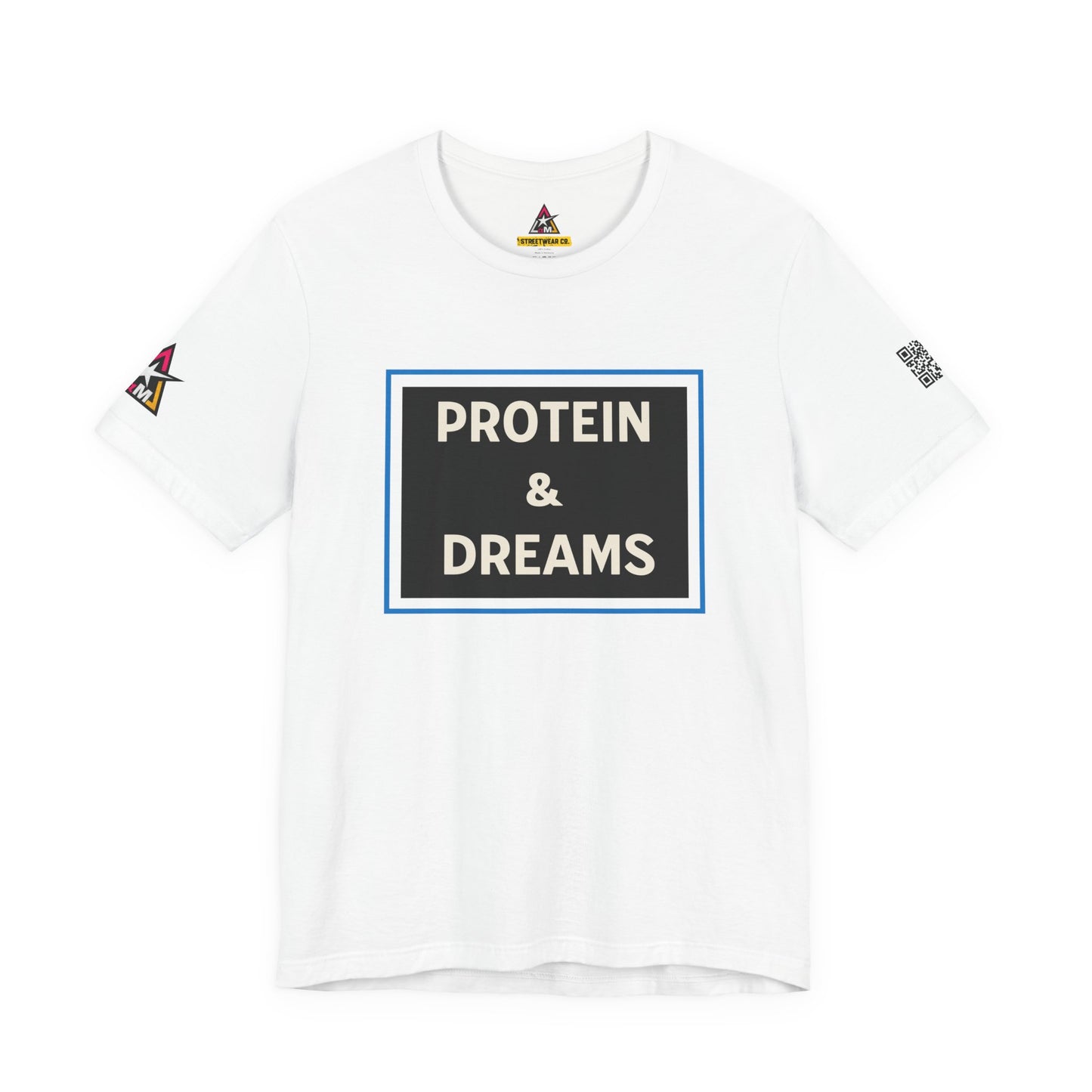 Protein & Dreams Graphic T-Shirt | Fitness Streetwear Tee | Gym Lifestyle Shirt