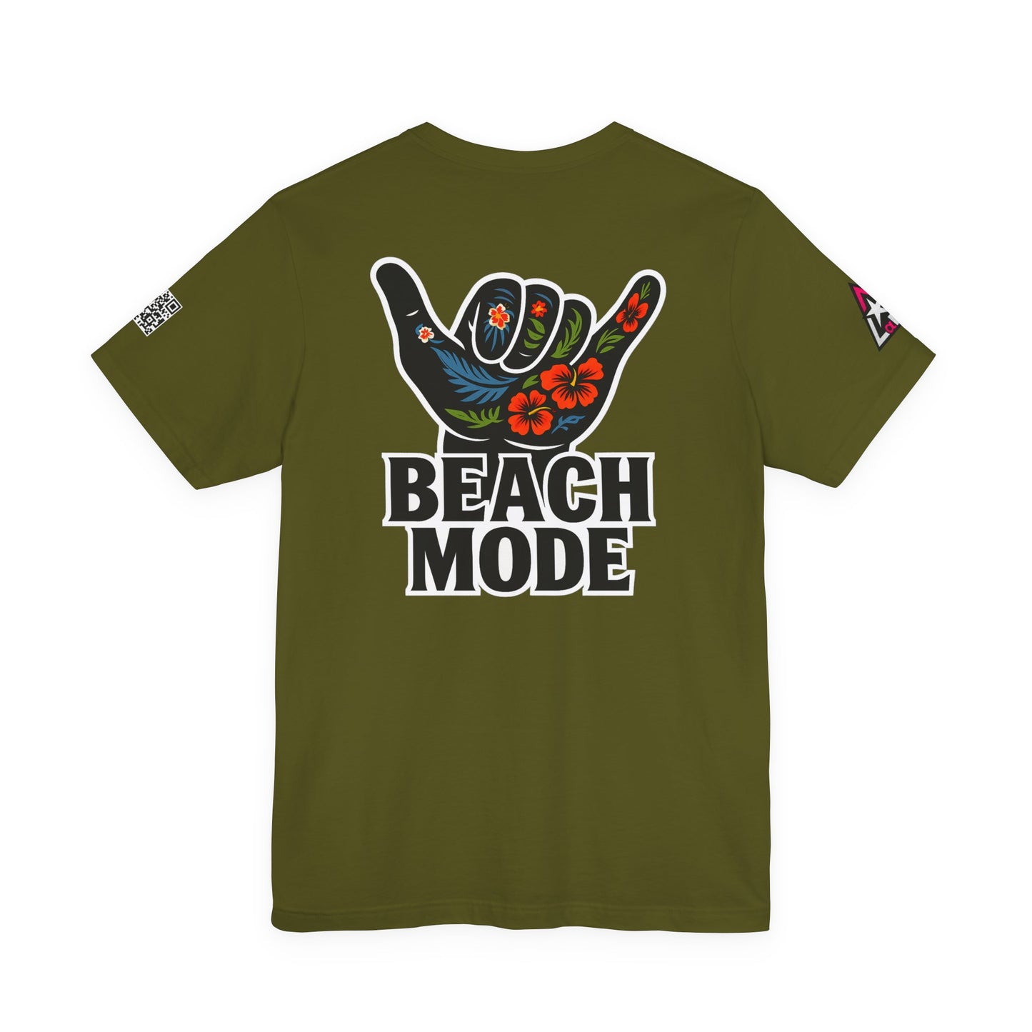 Beach Mode Graphic T-Shirt | Shaka Hand Tropical Tee | Summer Streetwear