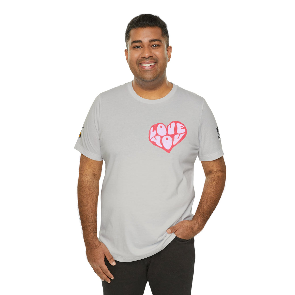 Love You Graphic T-Shirt | Heart Graphic Tee | Cute Retro Streetwear Shirt