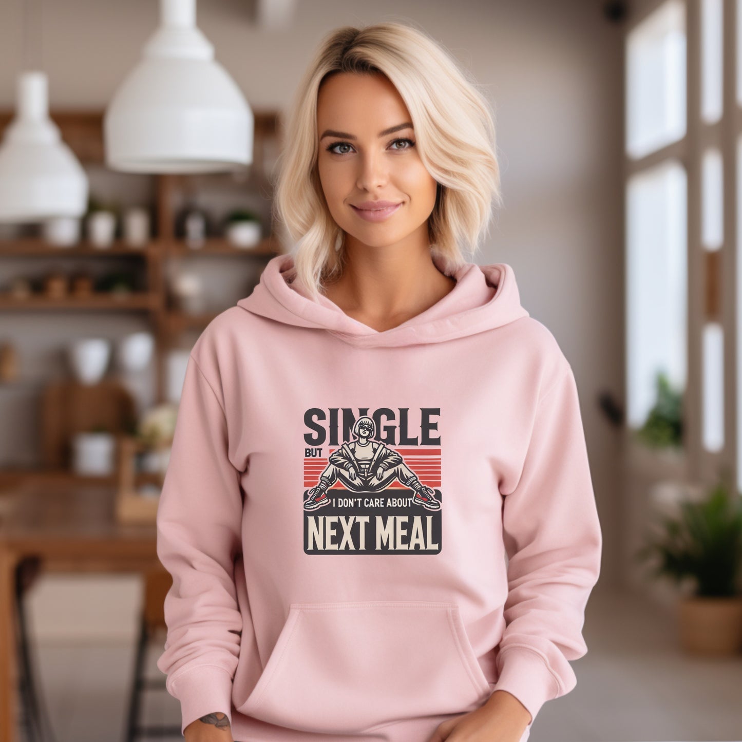 Single But I Don't Care About Next Meal hoodie product type