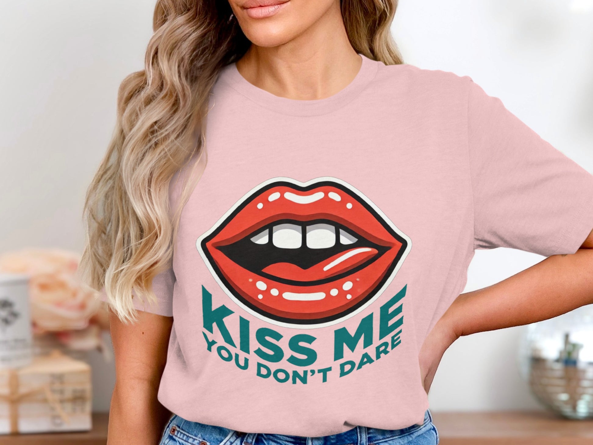 Kiss Me You Don't Dare Graphic T-shirt product