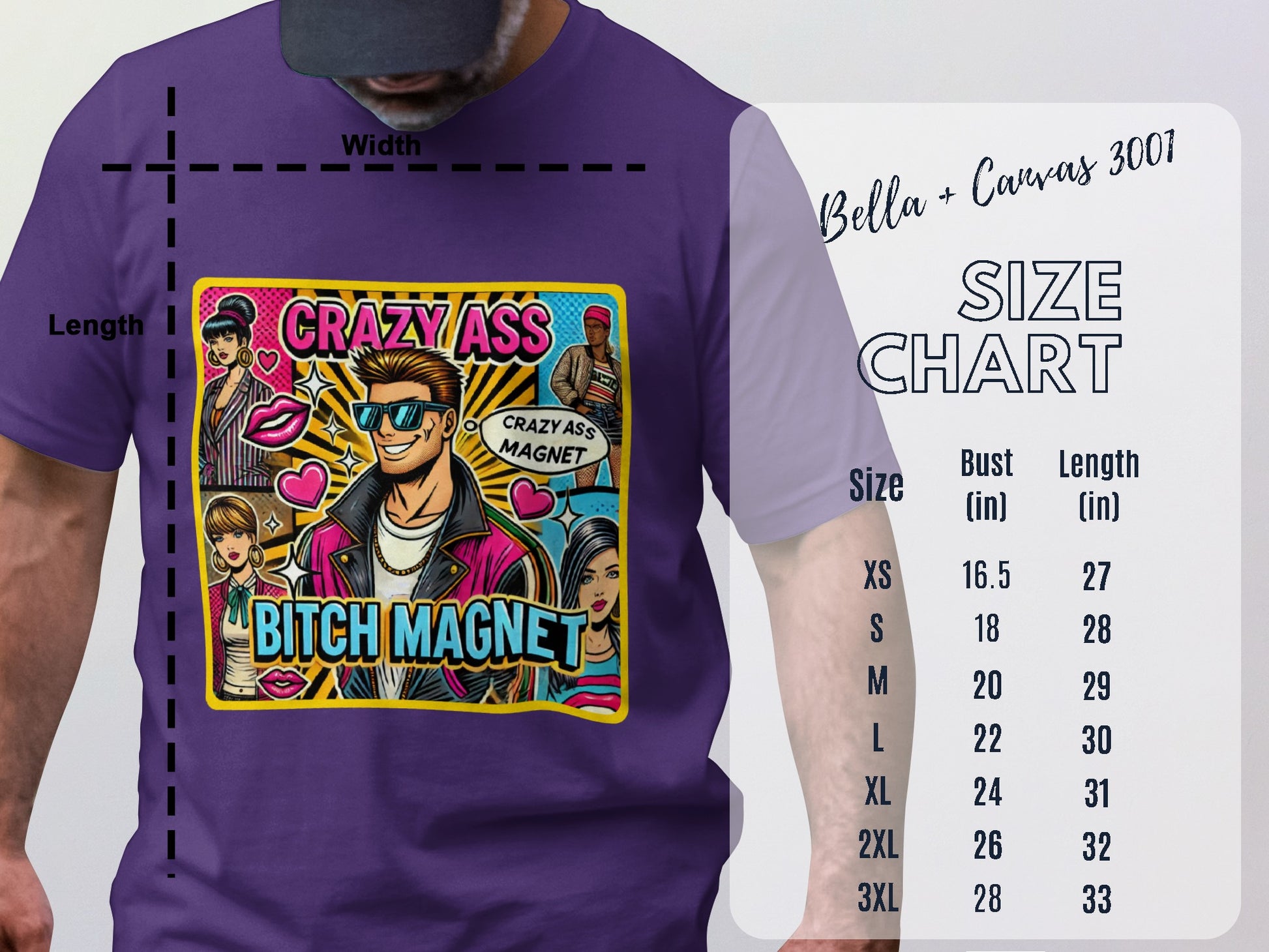 CRAZY ASS BITCH MAGNET graphic t-shirt product