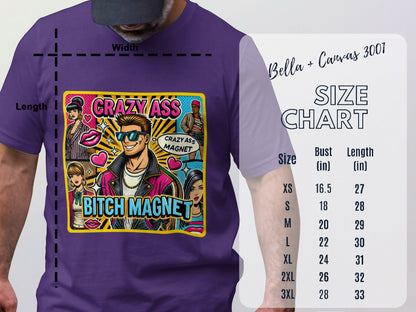 CRAZY ASS BITCH MAGNET graphic t-shirt product