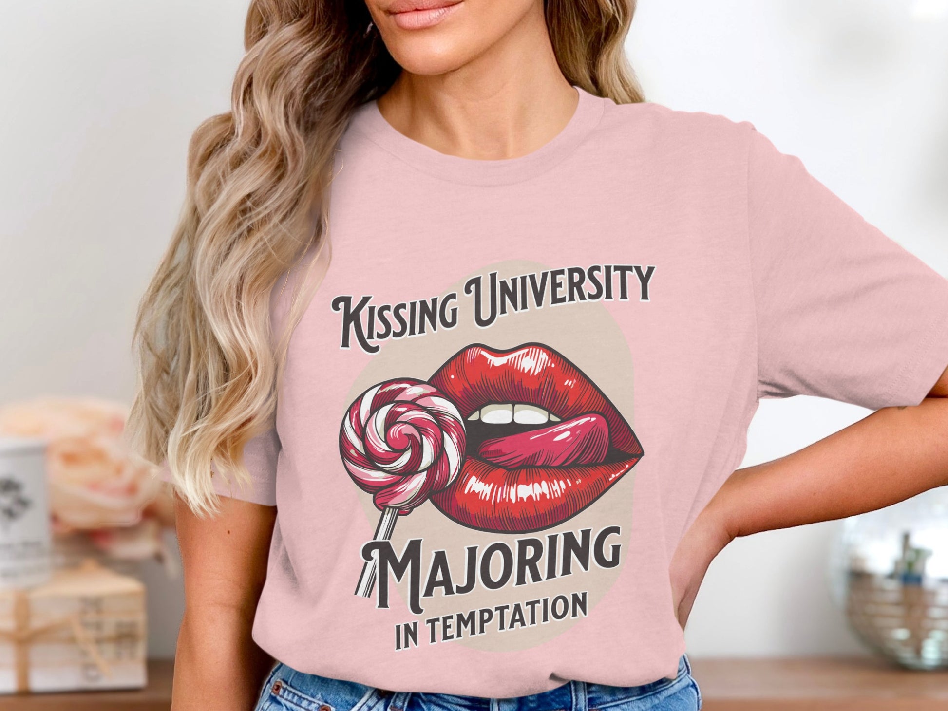 Kissing University Majoring in Temptation T-shirt product