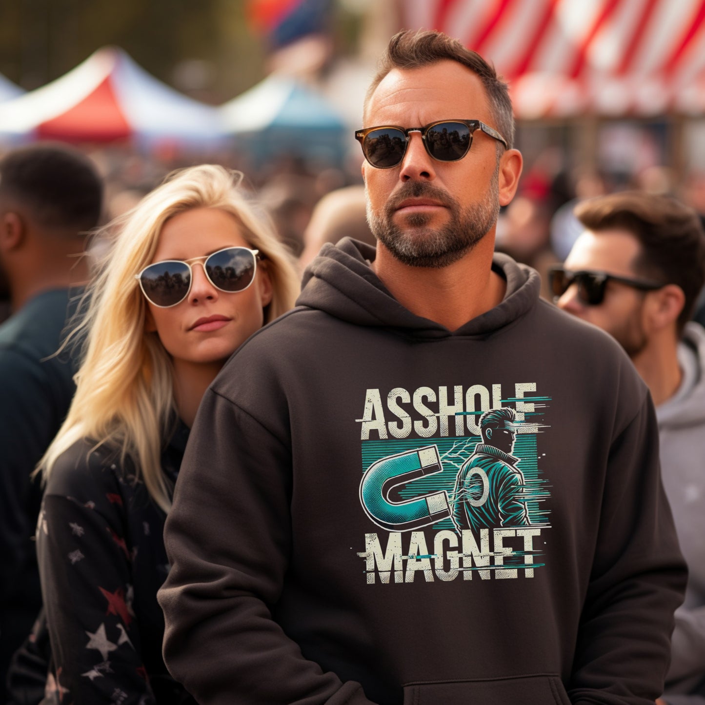 Humorous Asshole Magnet Graphic Hoodie product
