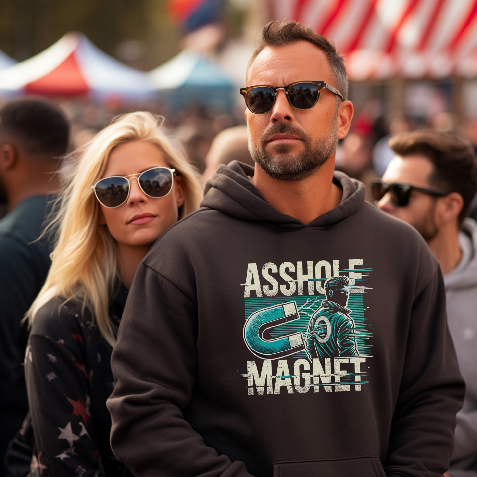 Humorous Asshole Magnet Graphic Hoodie product