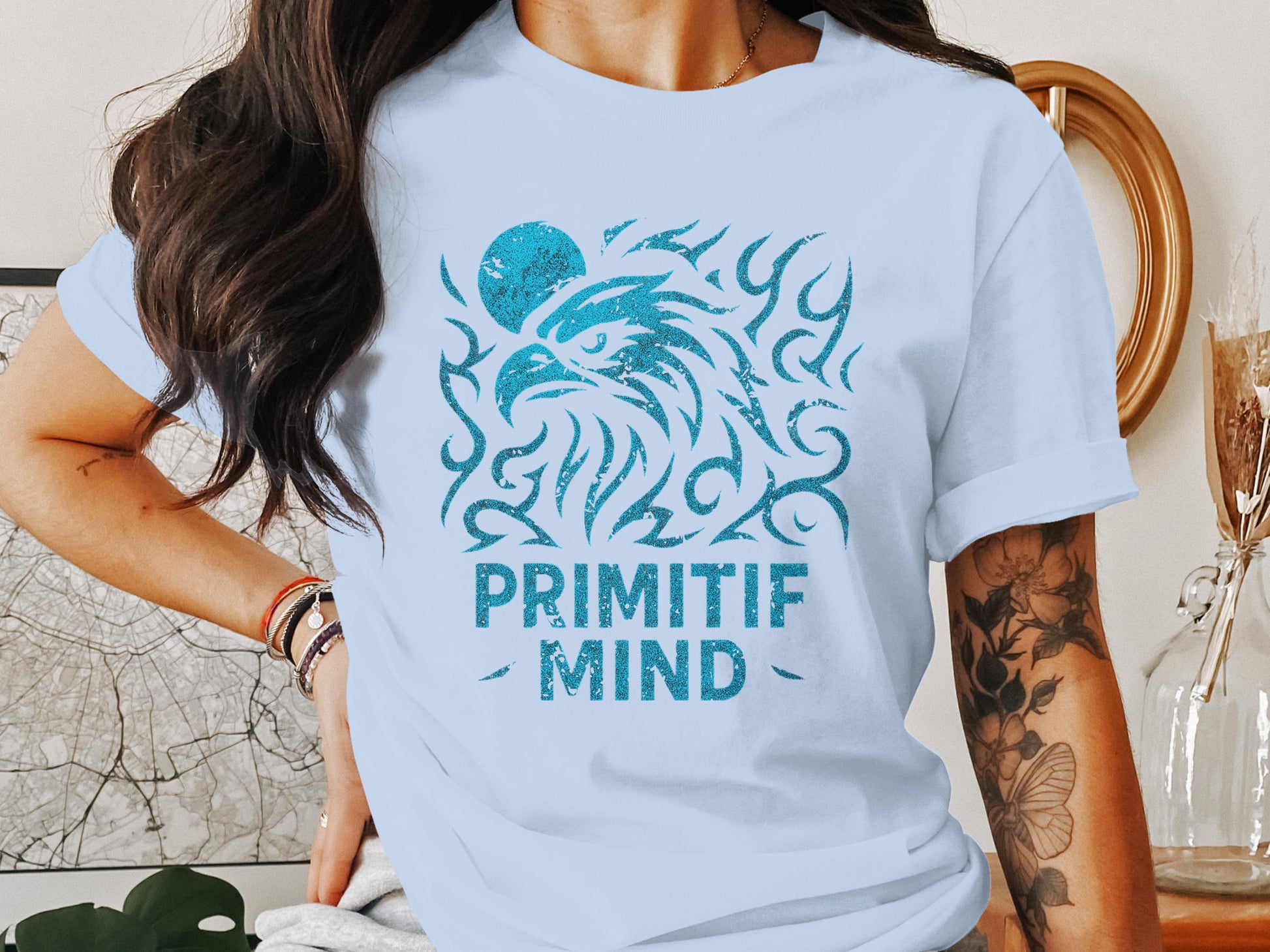 Primotif Mind Eagle Graphic Tee Shirt for Bold Look product