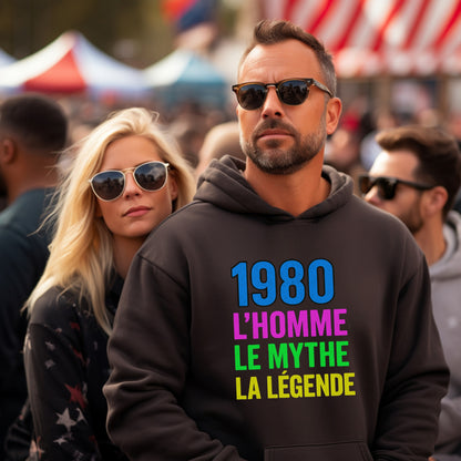 Vintage 1980 L'homme Le Mythe La Legende Hoodie