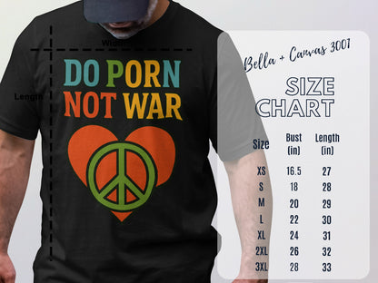 Do Porn Not War Peace Heart Graphic Tee product