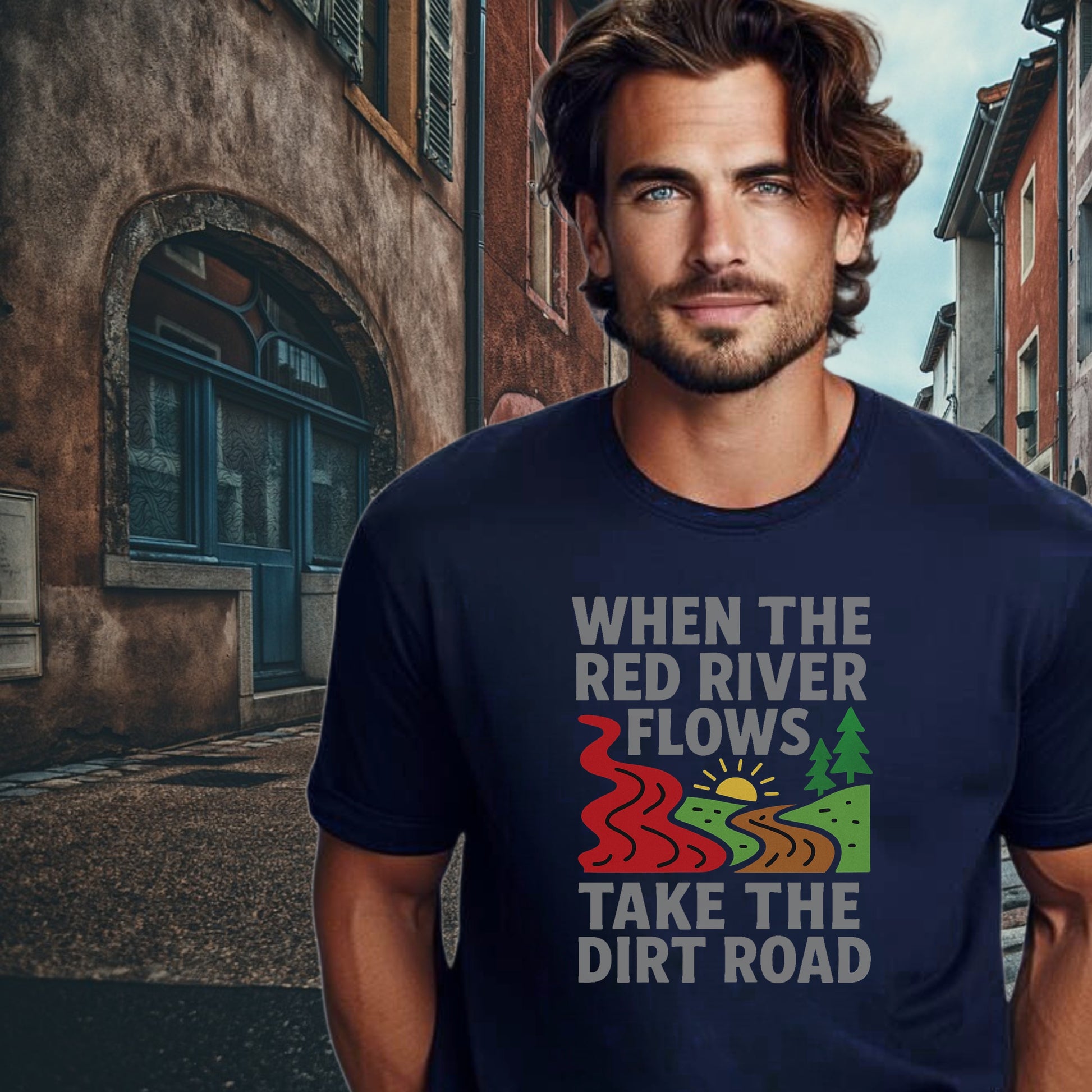 When the Red River Flows Take the Dirt Road Shirt
