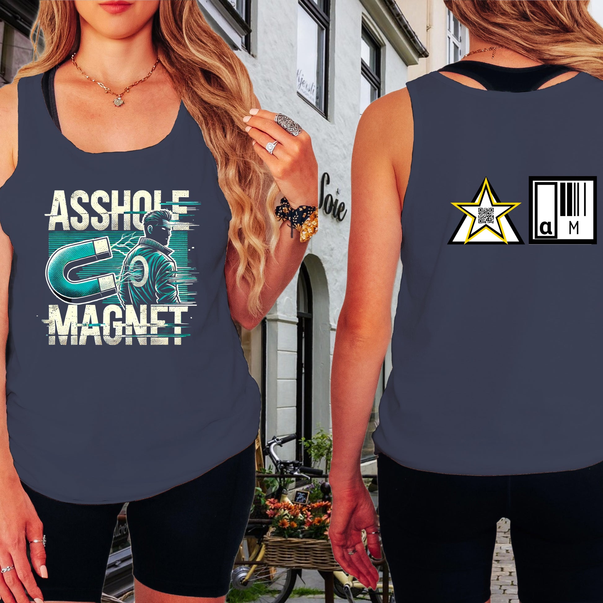 Asshole Magnet Graphic Tank Top for Casual Wear product