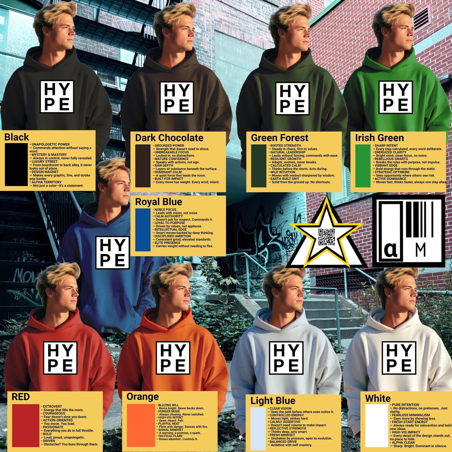 Cozy Casual HYPE Hoodies Available in Multiple Colors