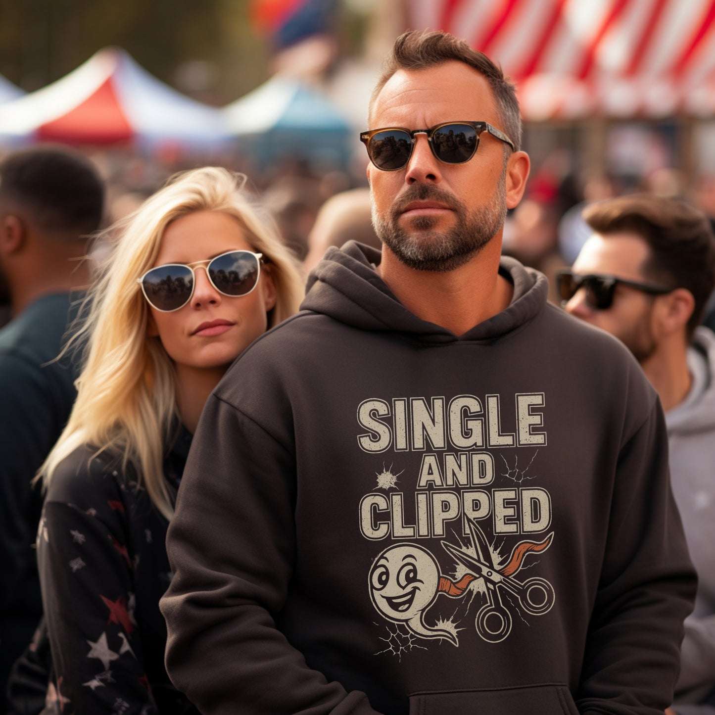 Single and Clipped Graphic Hoodie product