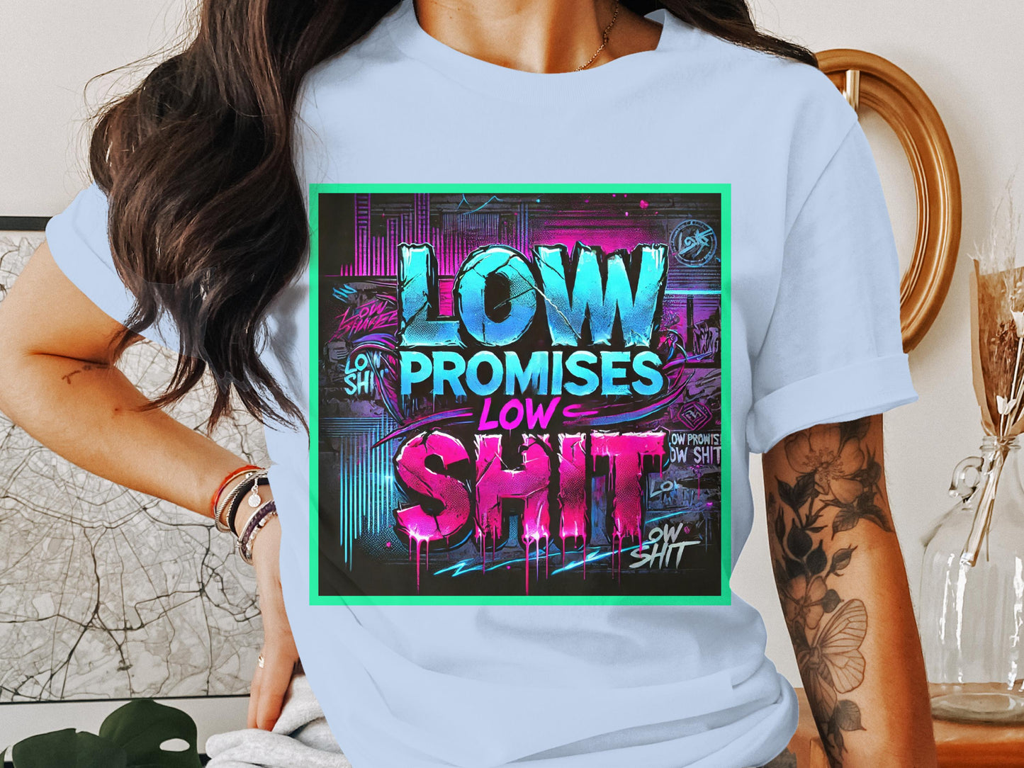 Low Promises Low Shit Graphic Tee Shirt product type