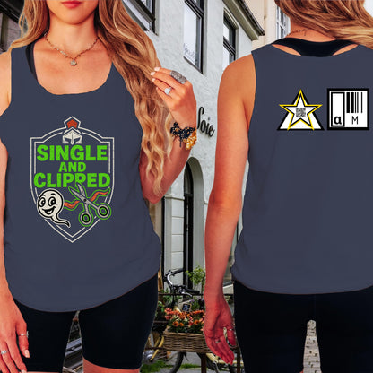 Single And Clipped Graphic Sleeveless Top product