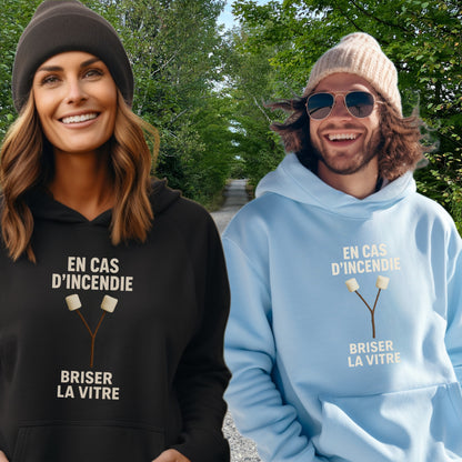En Cas D'incendie Briser La Vitre Print Hoodie