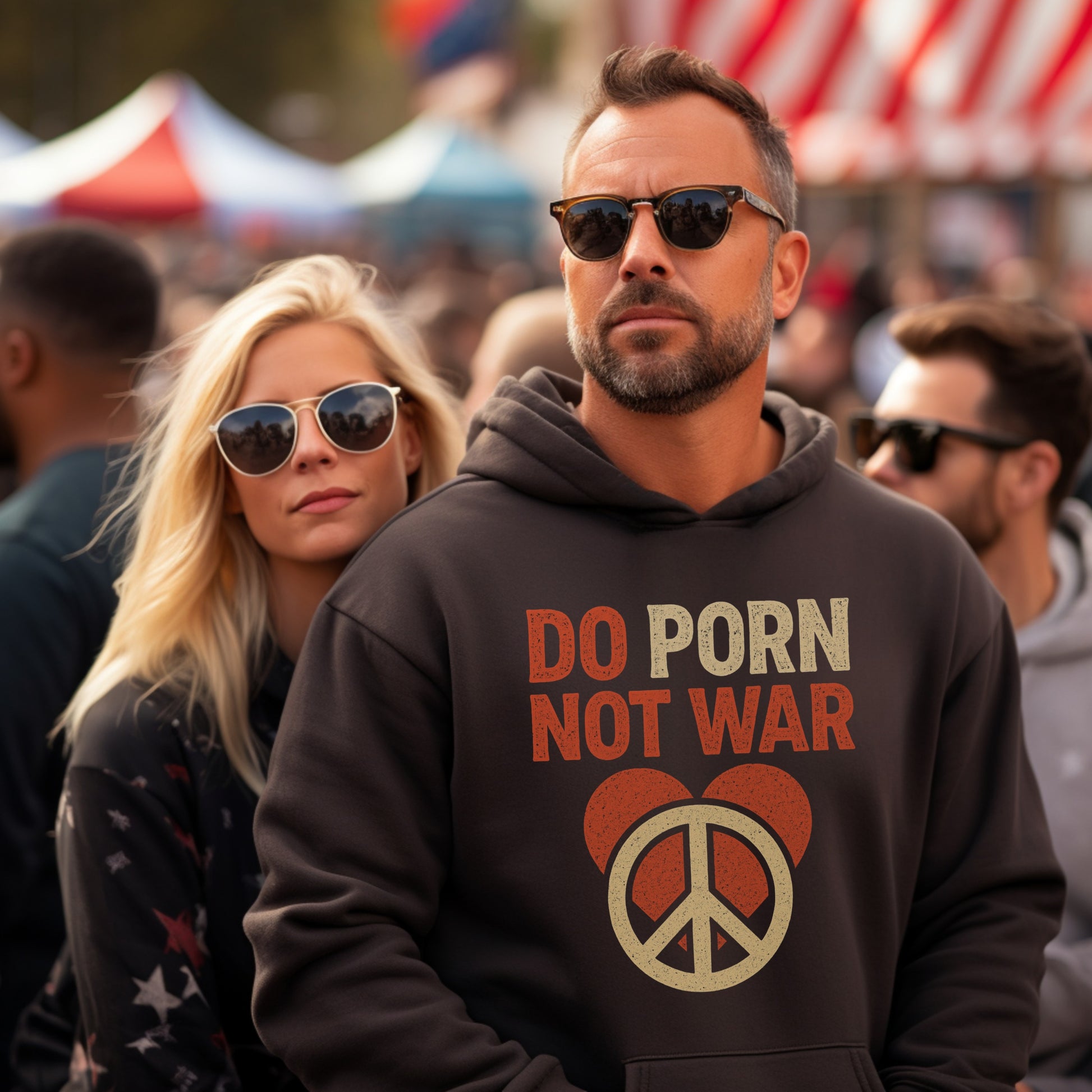 Do Porn Not War Peace Sign Hoodie product