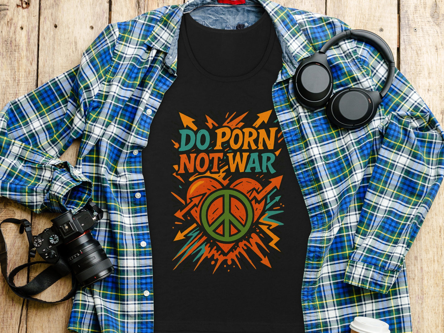 Do Porn Not War Peace Symbol Art T-shirt product
