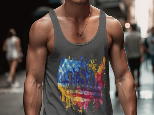 Trendy Splash Art USA Graphic Design Tank Top product