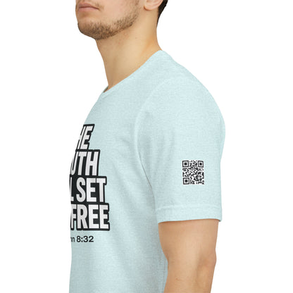The Truth Will Set You Free Graphic T-Shirt | John 8:32 Bible Verse Tee | Christian Streetwear