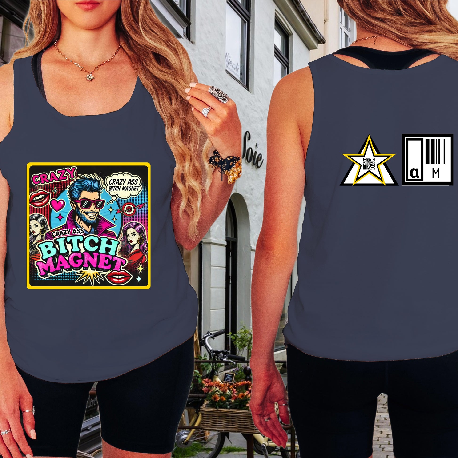 Crazy Ass Bitch Magnet Graphic Tank Top product