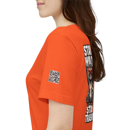 Stay Wild, Stay Trashy – Funny Raccoon Graphic Tee