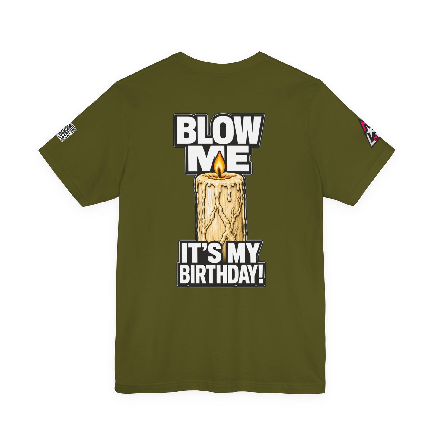 Blow Me, It’s My Birthday – Funny Birthday Candle Graphic Tee