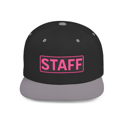 STAFF Embroidered Snapback Hat | Funny Event Crew Cap | Minimalist Streetwear Hat | Festival & Team Uniform Cap