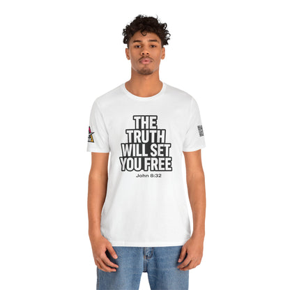 The Truth Will Set You Free Graphic T-Shirt | John 8:32 Christian Tee | Faith Streetwear Shirt