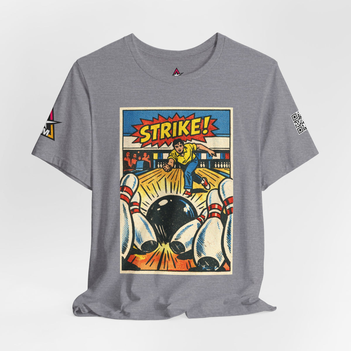 Strike Graphic T-Shirt | Bowling Streetwear Tee | Retro Bowling Shirt  STRIKE.