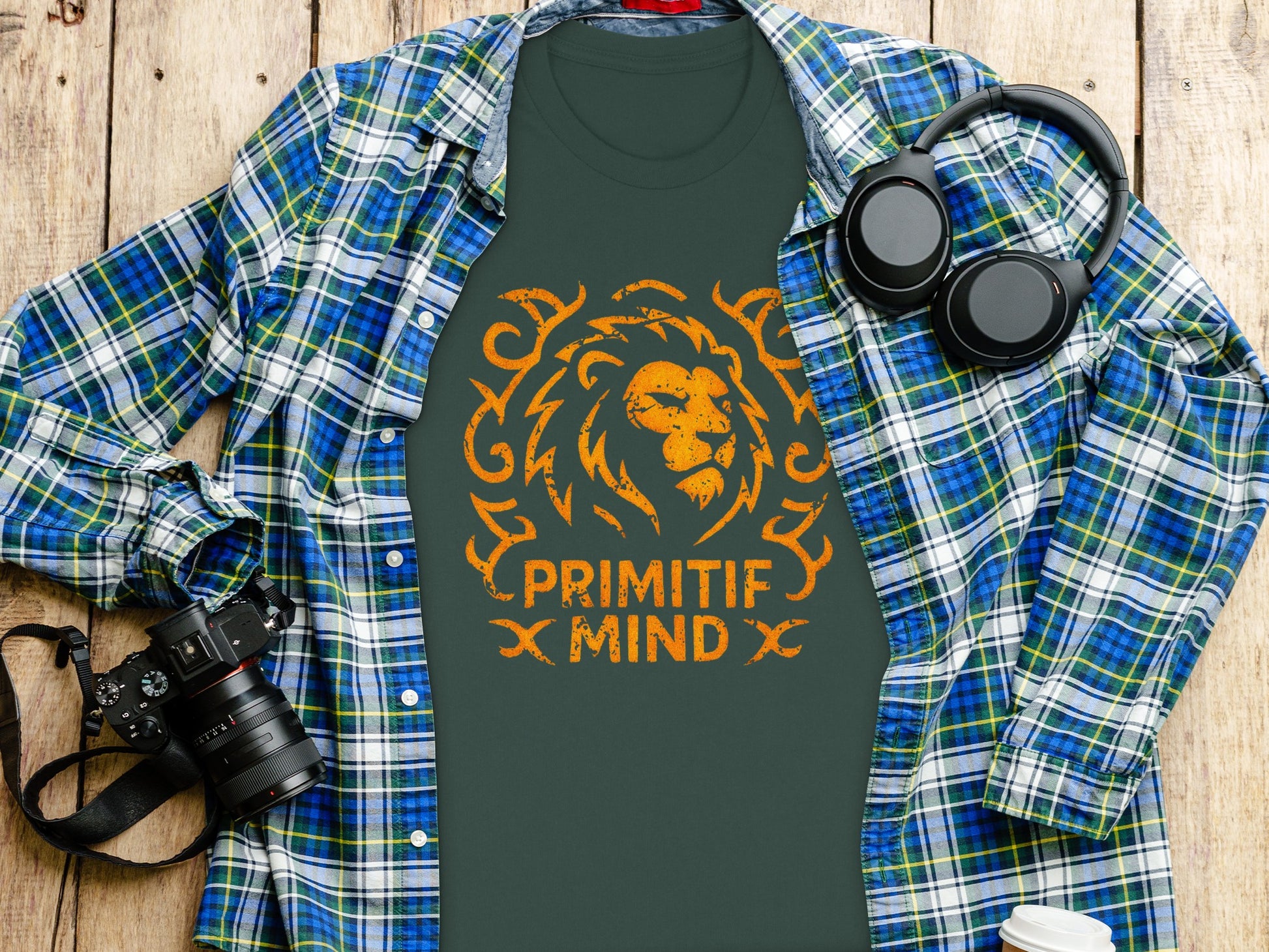 Primitif Mind Graphic Lion T-shirt Classic Quiet Confidence product type