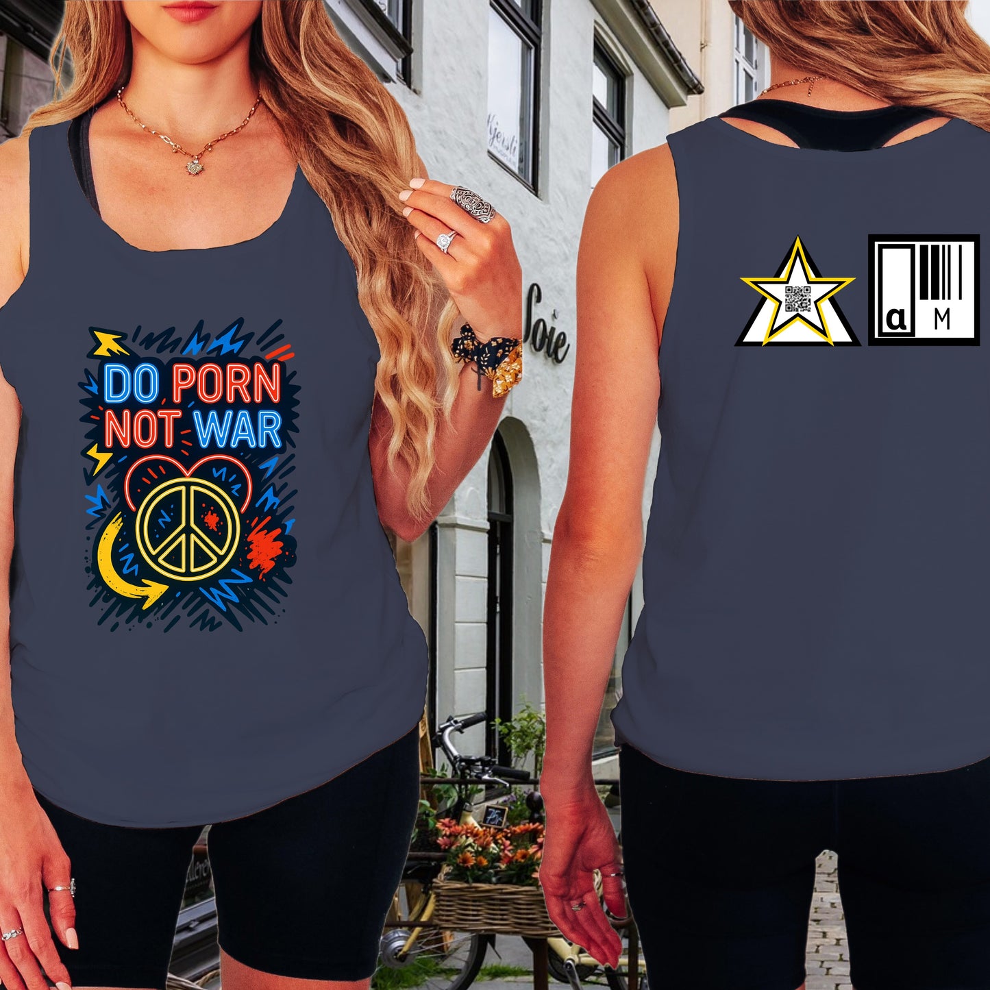 Do Porn Not War Graphic Tank Top product type