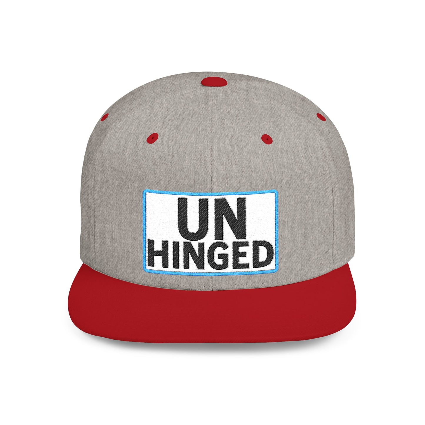 UNHINGED Embroidered Snapback Hat | Funny Statement Cap | Bold Streetwear Flat Bill | Dark Humor Gift