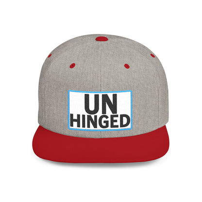 UNHINGED Embroidered Snapback Hat | Funny Statement Cap | Bold Streetwear Flat Bill | Dark Humor Gift