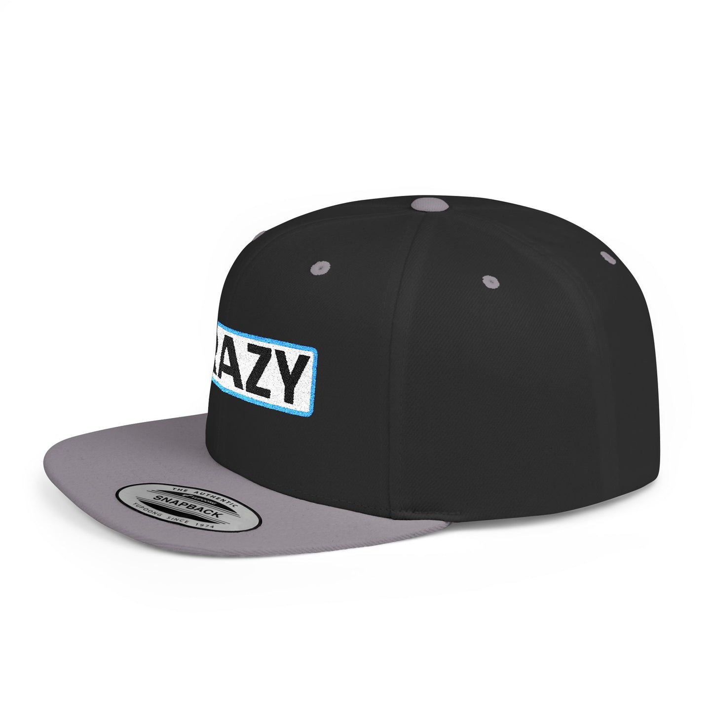CRAZY Embroidered Snapback Hat | Funny Statement Cap | Bold Streetwear Flat Bill | Conversation Starter Gift