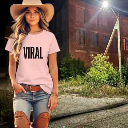 Viral Text Classic Fit Casual T-Shirt