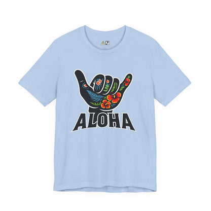 Aloha Shaka Floral Vibe – Unisex Streetwear Graphic Tee
