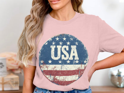 Vintage USA Graphic Tee Shirt Patriotic Top product type
