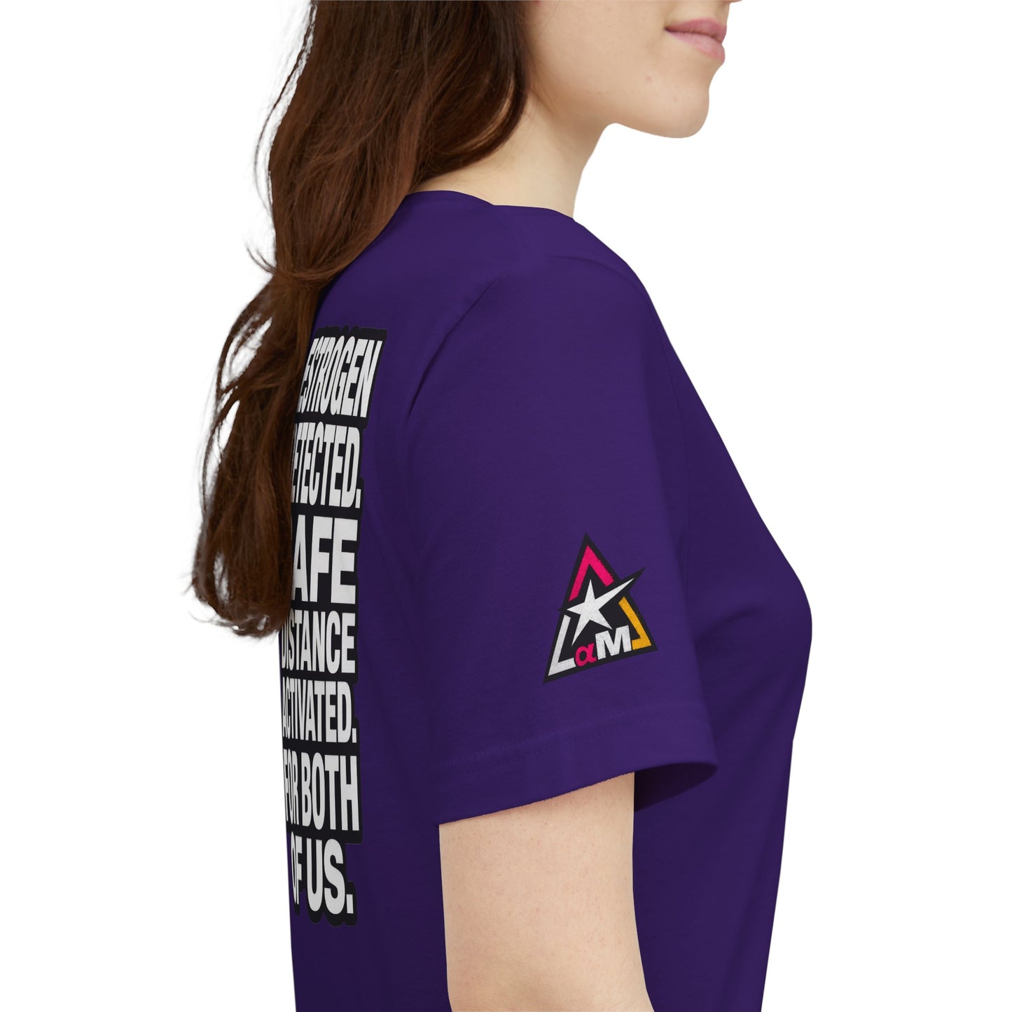 Estrogen Detected Safe Distance Activated – Funny Relationship Graphic Tee